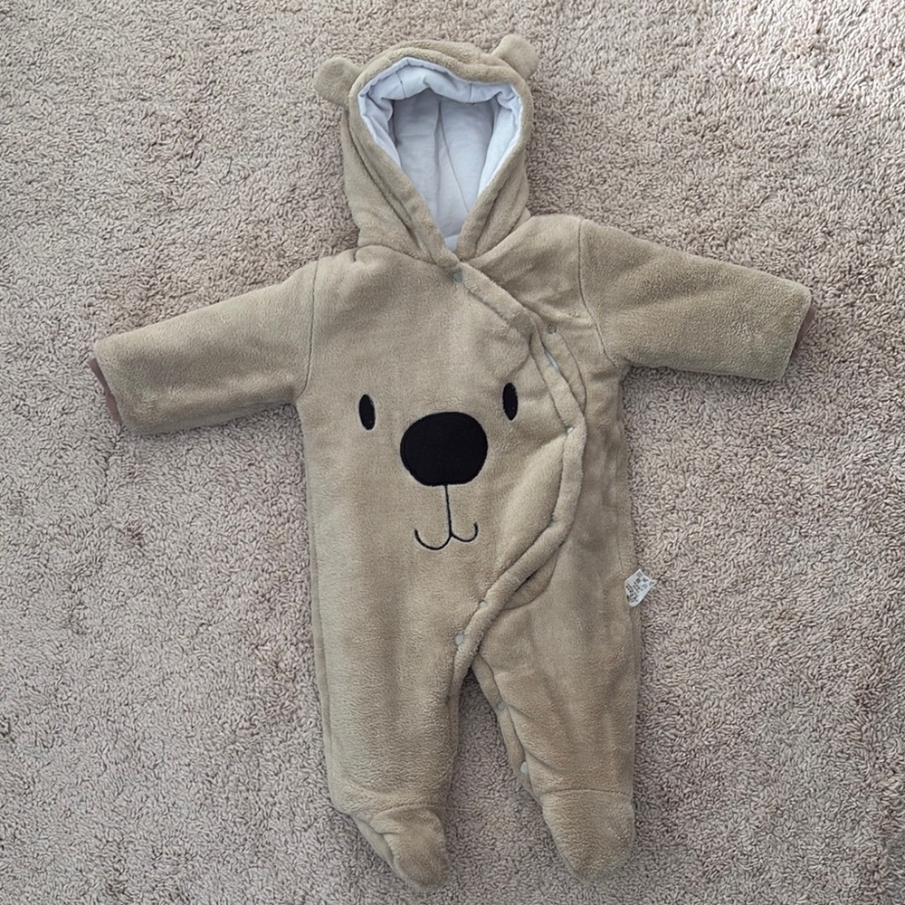Cozy Bear Kids One Piece - Tan
